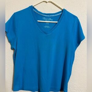 Faded Glory Women's Short Sleeve Teal Top